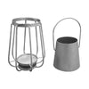 Vintage Iron Lantern with Curved Handle
