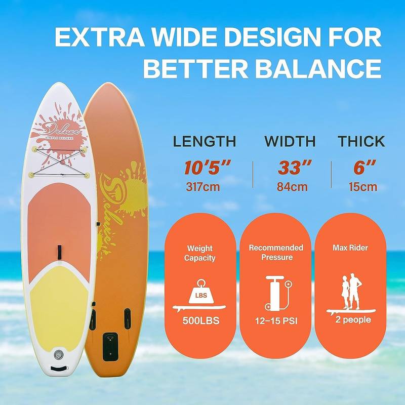Premium Pink Inflatable Paddle Board - Fun for Everyone!