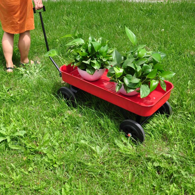 Rugged Red All-Terrain Garden Cart