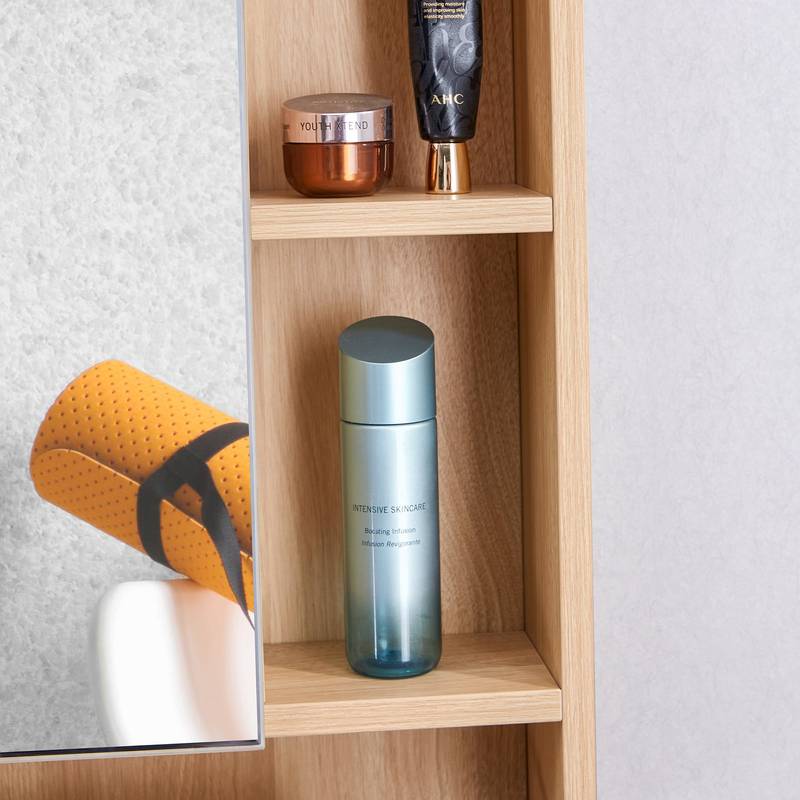 Stylish Wall-Mounted Bathroom Cabinet with Towel Rack and Shelves