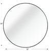Sleek Black Round Bathroom Mirror