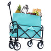 Blue Folding Utility Wagon - Your Go-To Cart for Beach Trips, Shopping, and More!