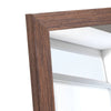 Elegant Wood Grain Full-Length Mirror