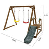 Adventure Swing Set with Slide & Climbing Fun