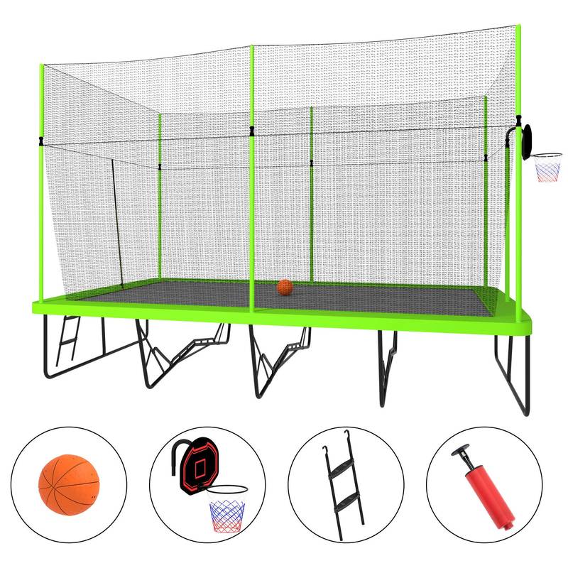 Bounce & Hoop Trampoline Fun Set