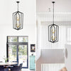 Rustic Black Lantern Chandelier