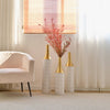 Gorgeous White Metal Vase Trio