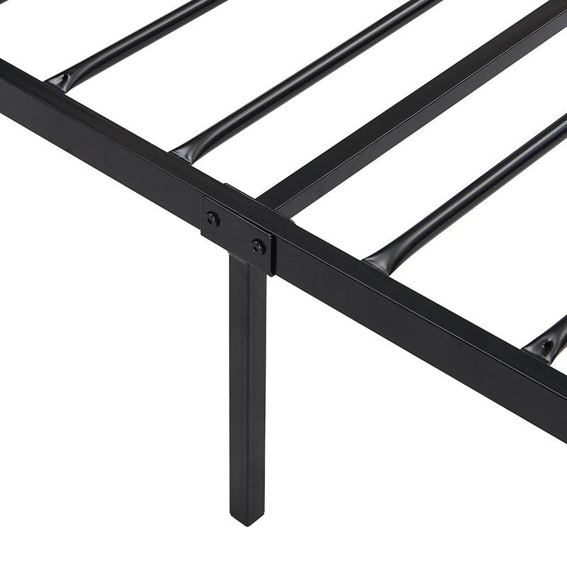 Sleek Black Twin Metal Bed Frame
