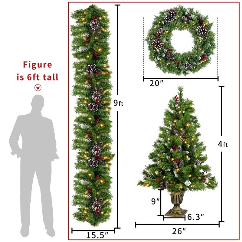 Festive Glow Holiday Decor Set