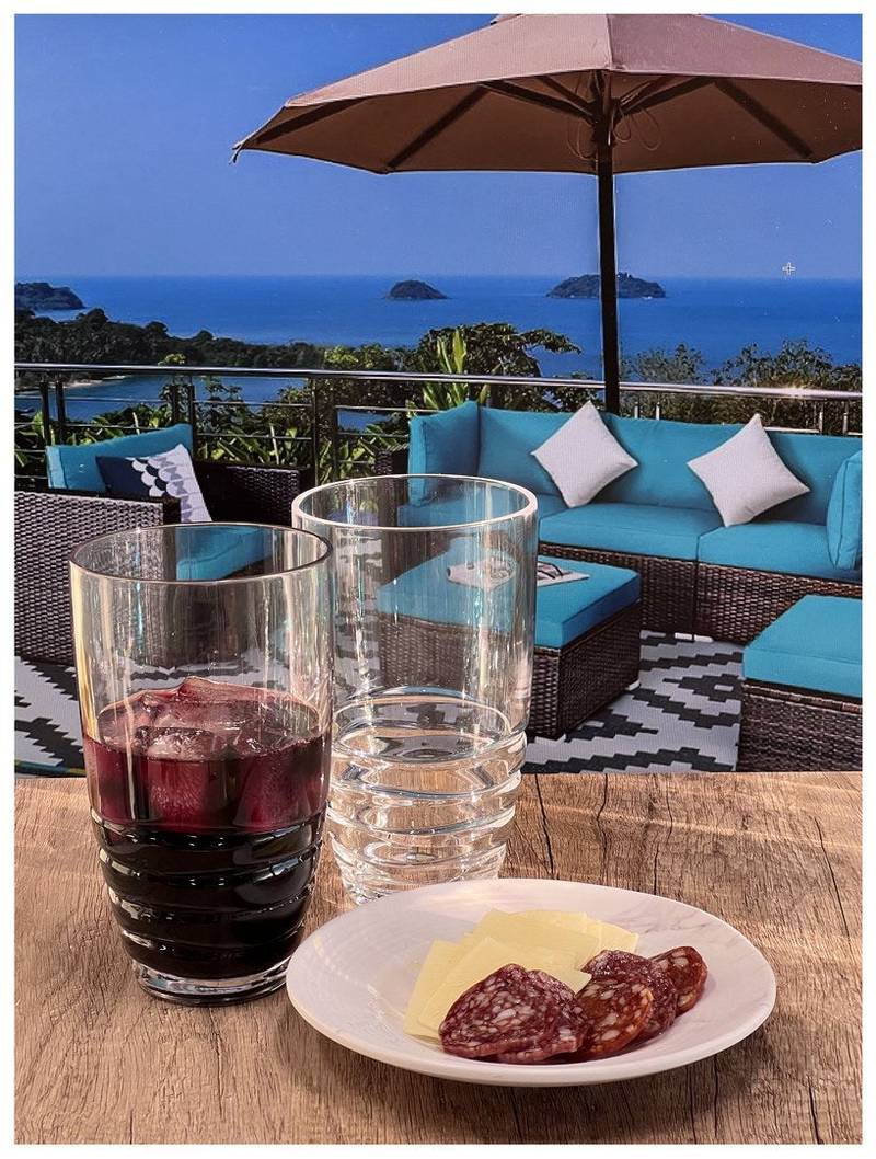 Swirl Style Acrylic Drinking Glass Set