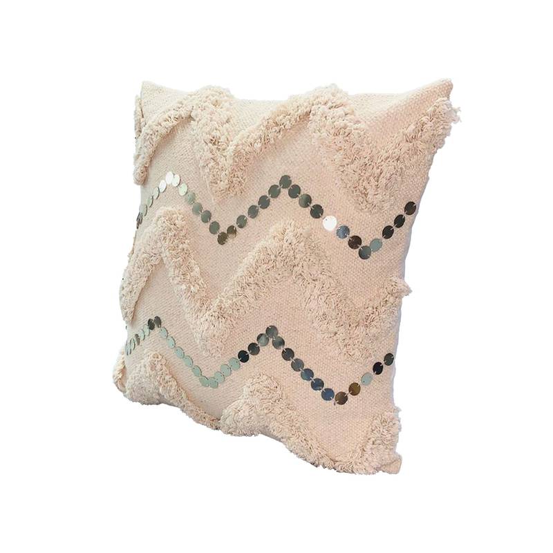 Blush Chevron Sequin Throw Pillow