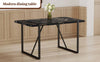 Chic Black Rectangular Dining Table for Gatherings