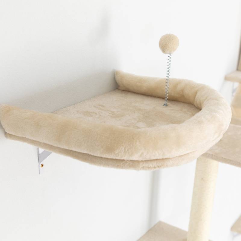 Elevated Cat Haven: Wall-Mounted Condo & Play Zone