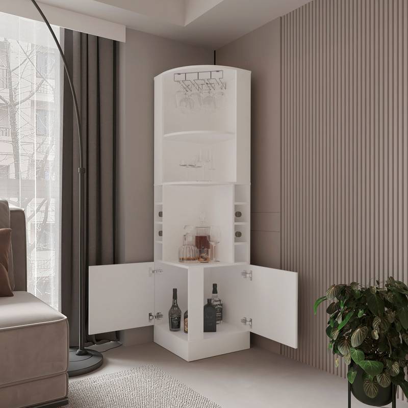 Corner Cheers Bar Cabinet