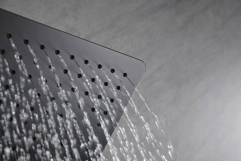 Luxury Rainfall Shower Head - Slim Steel Design with Self-Cleaning Nozzles