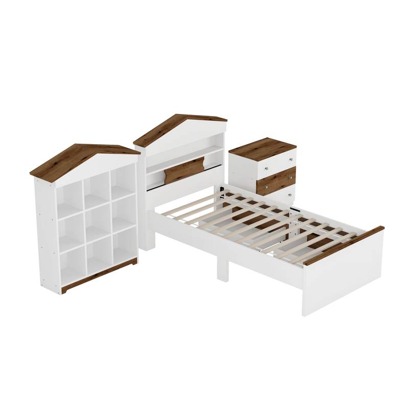 Cozy House Bed Set with Stylish Storage