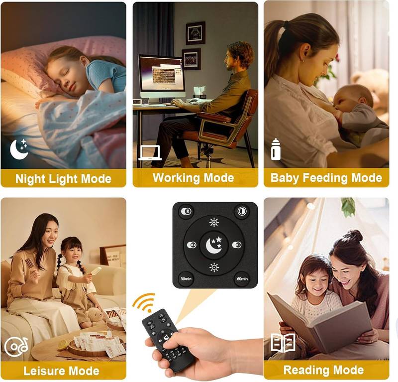 Cozy Rattan Arc Lamp with Remote & Dimming Features