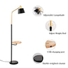 Elegant Marble & Wood Lamp Table with USB Charge
