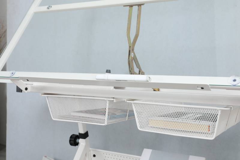 Versatile Glass Drafting Table & Chair Set