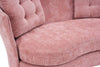 Chic Pink Loveseat with Gold Legs