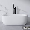 Modern Soaking Bathtub in White