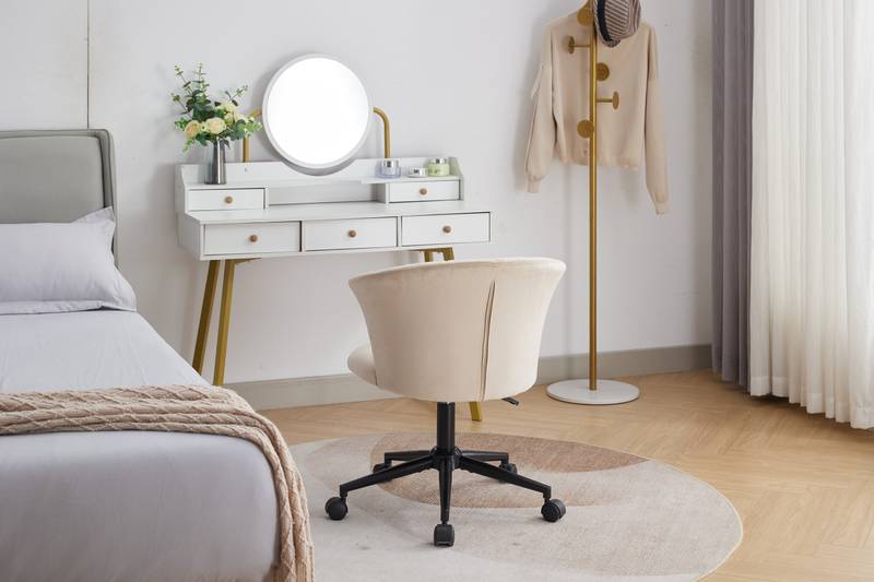 Velvet Bloom Swivel Chair for Home & Office