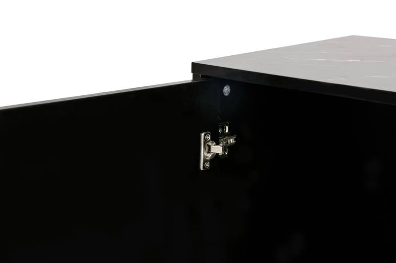 Sleek Black Modern Sideboard with Adjustable Shelves