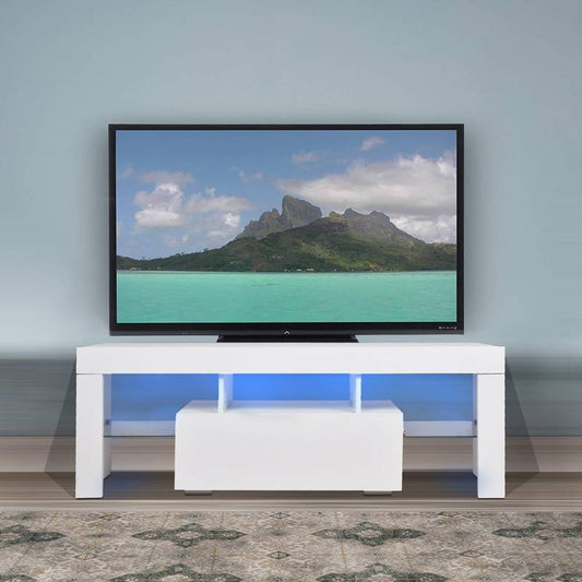 Stylish TV Stand with Storage & Drawer