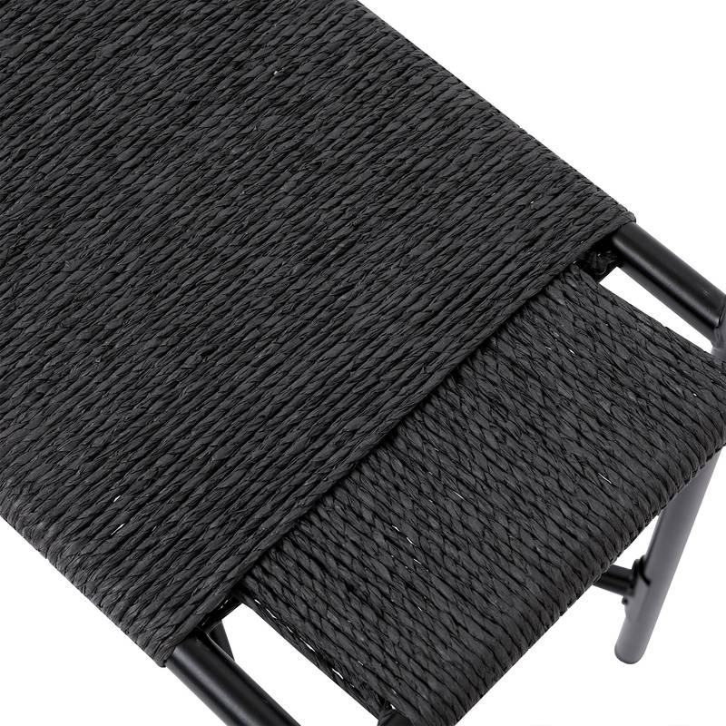 Chic Handwoven Footstool – Stylish Comfort for Any Room