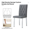 Stylish Gray Armless Dining Chairs Set
