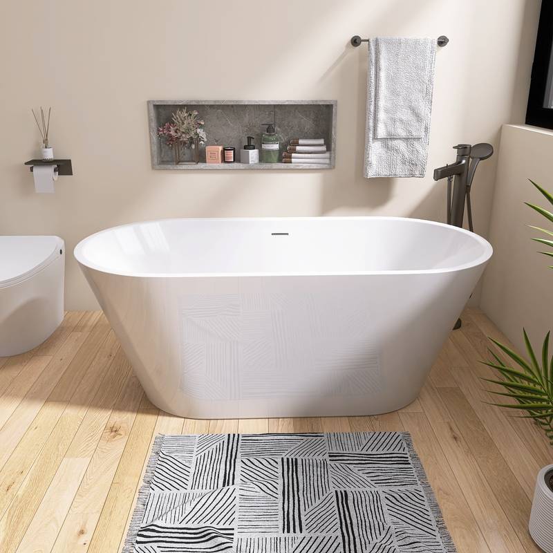 Luxurious Oval Soaking Tub with Modern Features