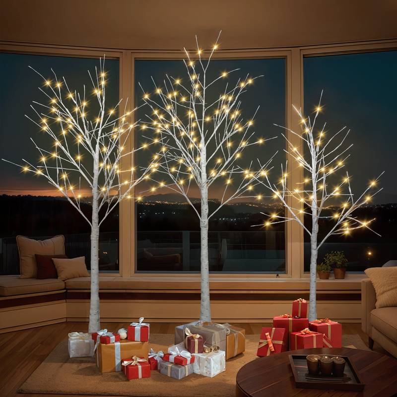 Enchanting Lighted Birch Tree for Festive Decor