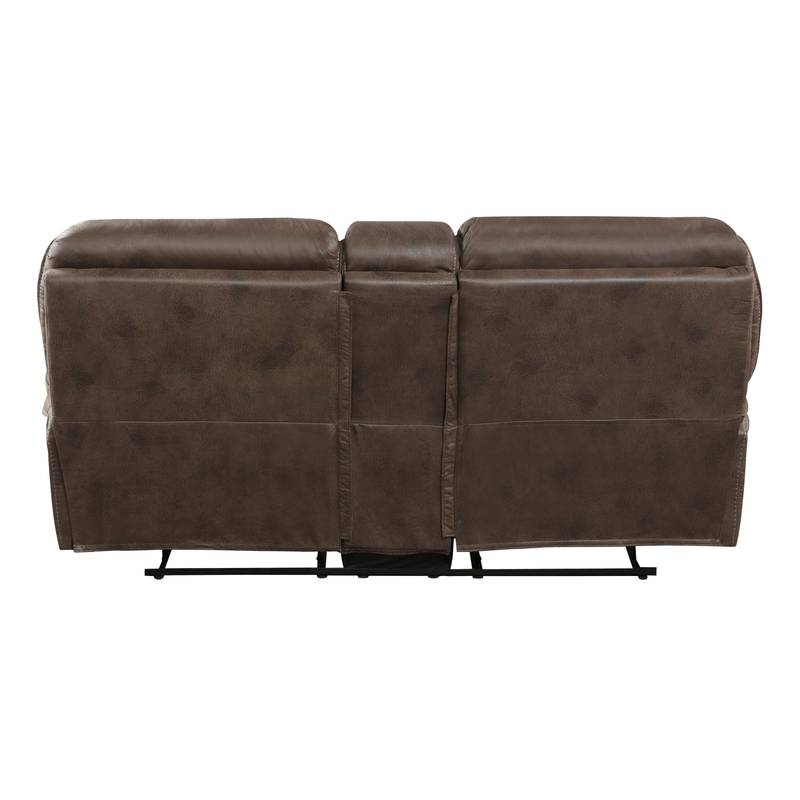 Cozy Chic Reclining Loveseat in Brown