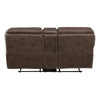 Cozy Chic Reclining Loveseat in Brown