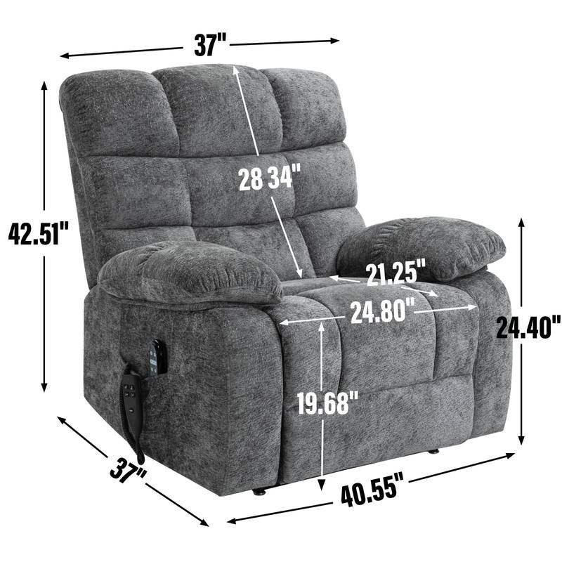 ComfyLift Heated Massage Recliner - Effortless Comfort & Support