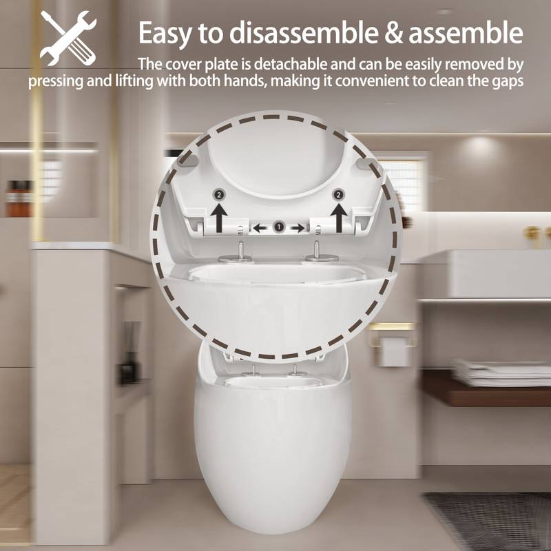 Sleek Egg-Shaped Toilet in Glossy White