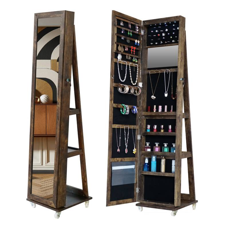 Spinning Glam LED Jewelry Cabinet