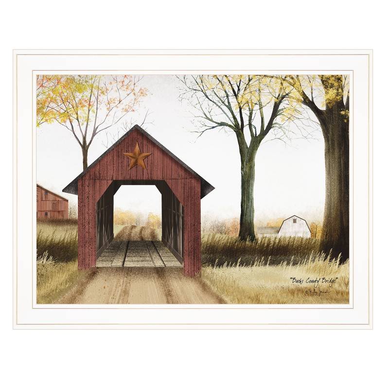 Charming Buck County Bridge Framed Art