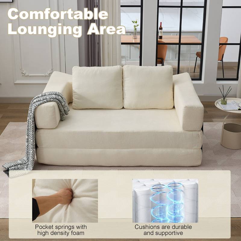 Chic Convertible Sofa Bed & Floor Couch