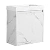 Chic Wall-Mounted Bathroom Vanity with Resin Sink & Quiet-Close Door