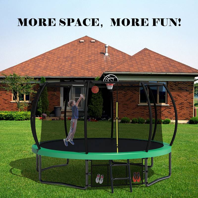 JumpSphere Trampoline for Kids with Safety Net and Ladder