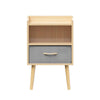 Cozy Oak Storage Nightstand