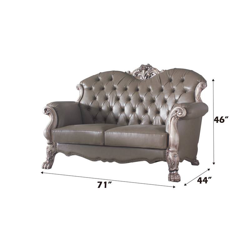 Vintage Charm Loveseat with Cozy Pillows