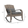 Cozy Wicker Rocking Chair for Outdoor Relaxation