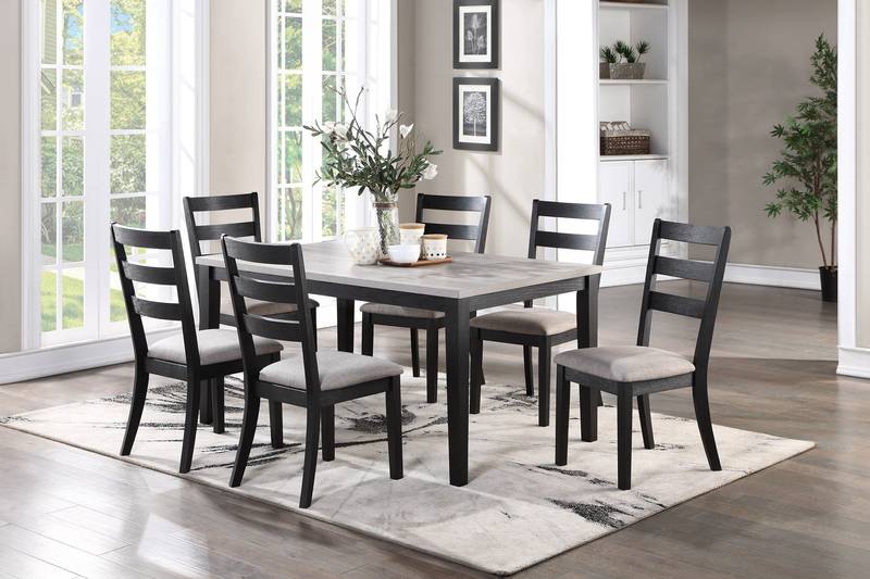 Charming Rustic Dining Set with Cushioned Chairs