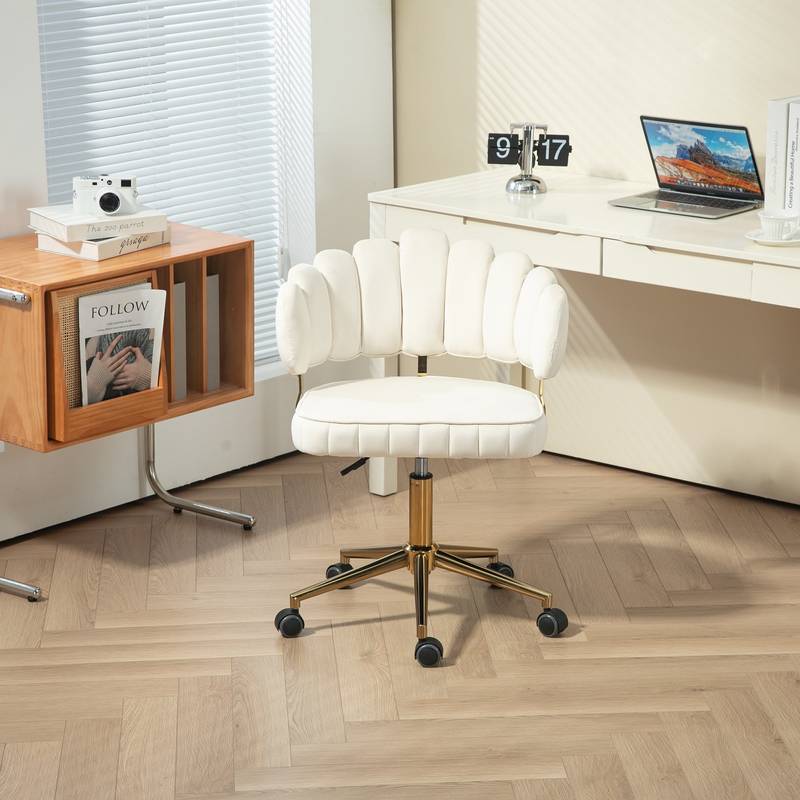 Chic Velvet Swivel Desk Chair