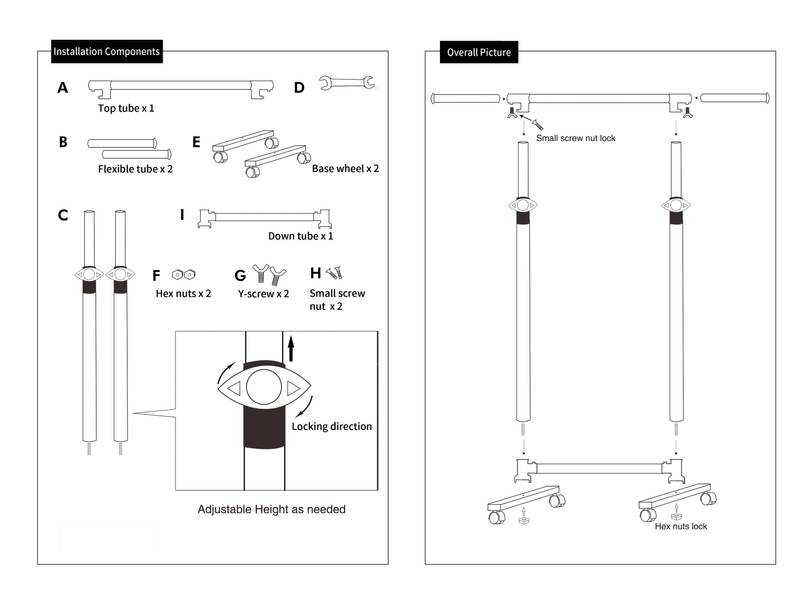 Rolling Clothes Rack with Shelves