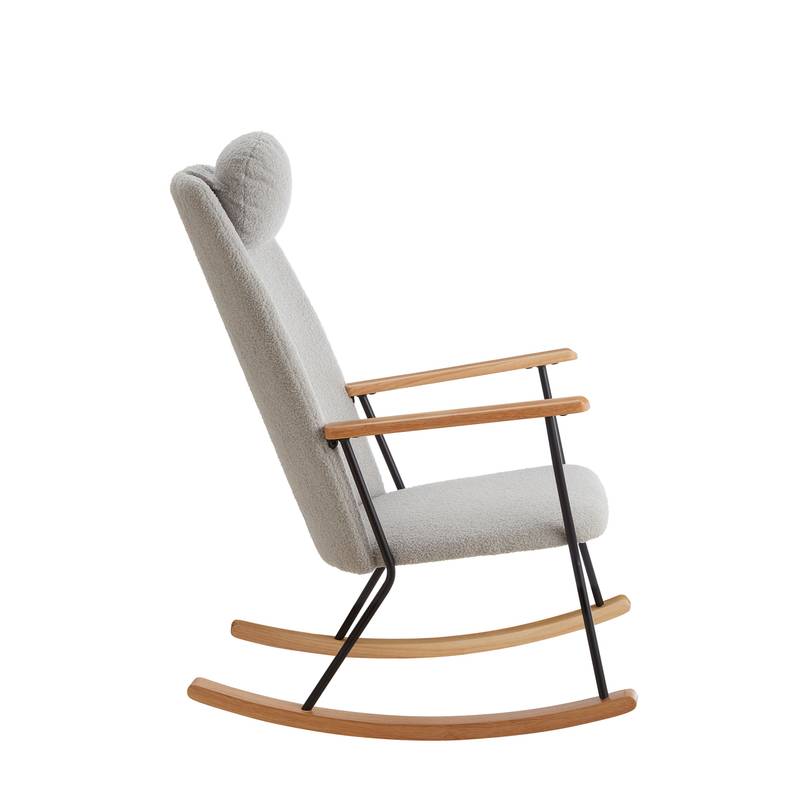 Cozy Rocking Chair with Adjustable Headrest