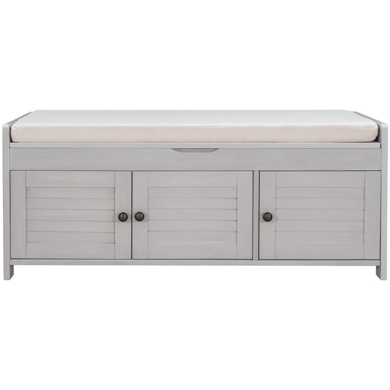 Cozy Curved Storage Bench with Hidden Space