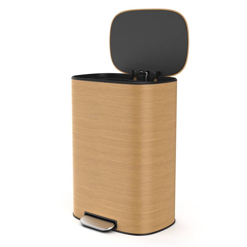 Soft Close Step Trash Can - Stainless Steel Elegance